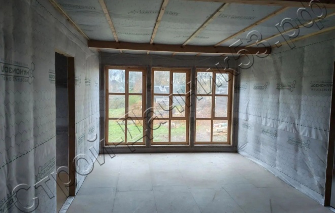 4 каркасный дом д–149, 10x7.5 м, 66 м², республика карелия, пряжинский район, посёлок матросы (1)
